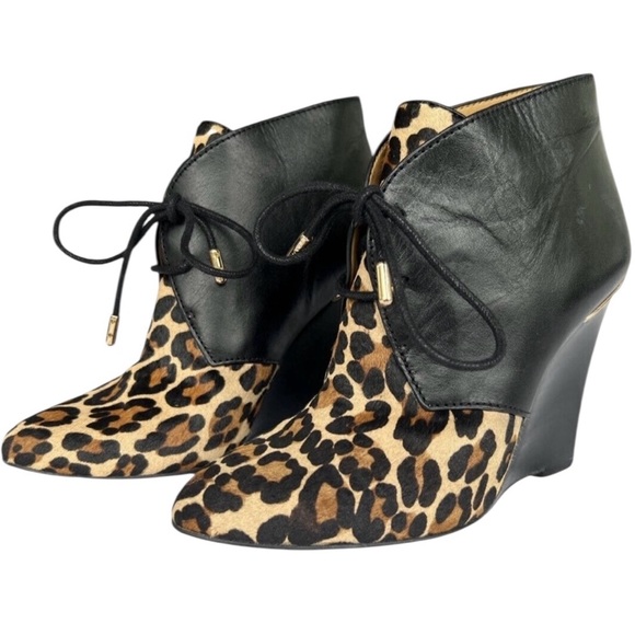 Coach Mercy Booties Leopard Calf Hair Size 9.5B - Picture 1 of 10